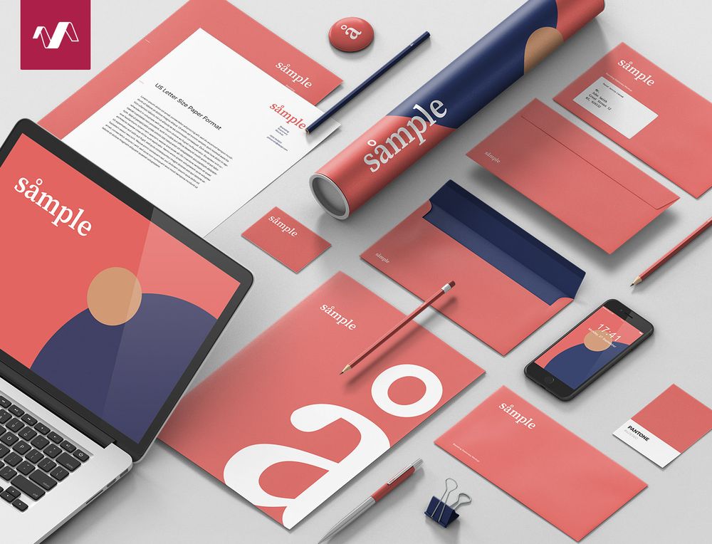 stationery branding mockup creator 21